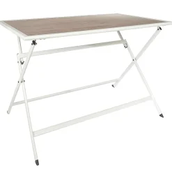 Stół Barcelona z efektem drewna metalowy110x70