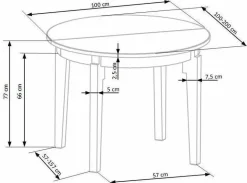Stół Baros rozkładany, dąb miodowy