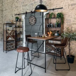 Stół barowy Bakos z półkami