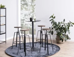 Stół barowy Ibiza 60cm czarny loftowy