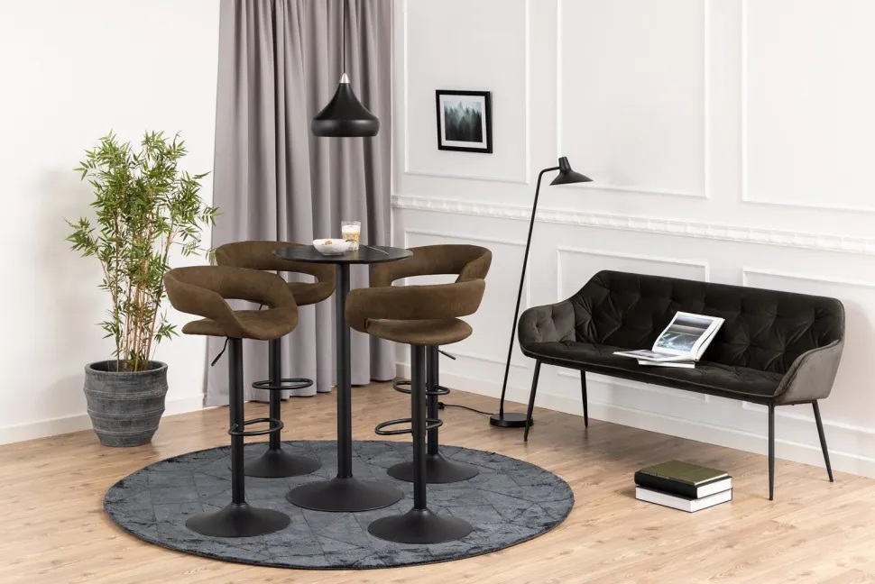 Stół barowy Ibiza 60cm czarny loftowy