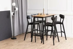 Stół barowy Roxby czarny/naturalny