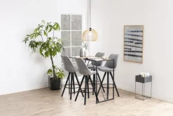 Stół barowy Seaford czarny/dąb