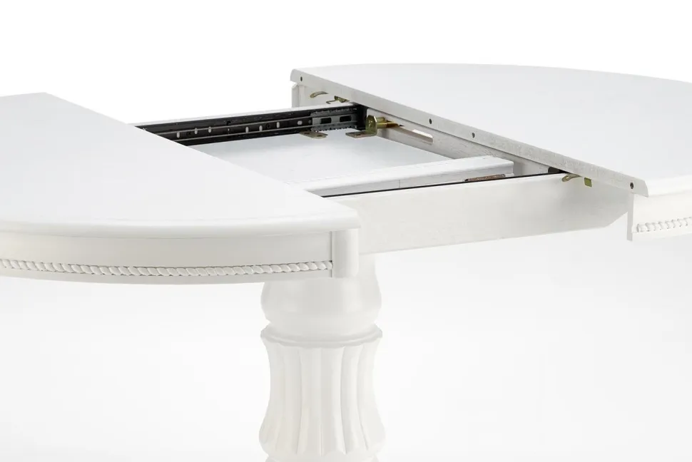 Stół Bator okragły rozkładany biały