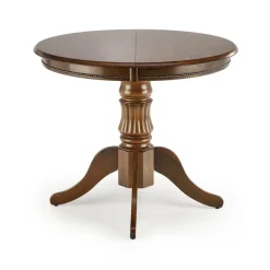 Stół Bator okrągły rozkładany ciemny 90/90-124cm