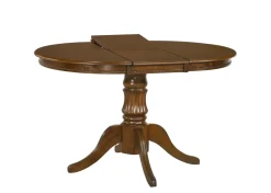 Stół Bator okrągły rozkładany ciemny 90/90-124cm