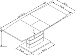 Stół Benno 2 biały/ czarny