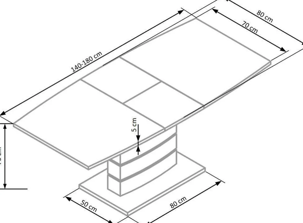 Stół Benno 2 biały/ czarny