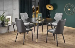 Stół Beso okrągły czarny / złoty