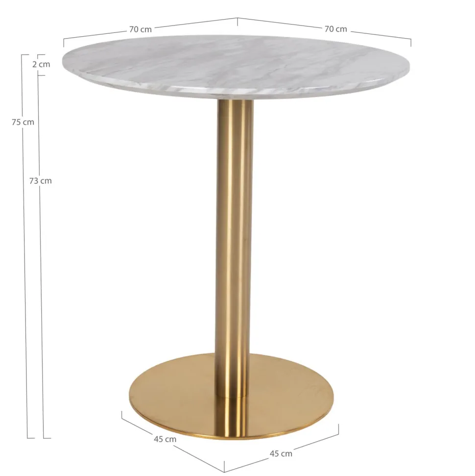 Stół Bolzano marmurowy/ złoty