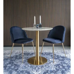 Stół Bolzano marmurowy/ złoty