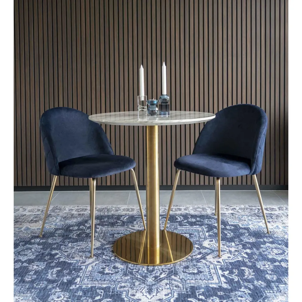 Stół Bolzano marmurowy/ złoty