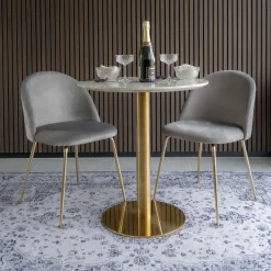 Stół Bolzano marmurowy/ złoty