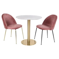 Stół Bolzano marmurowy/ złoty