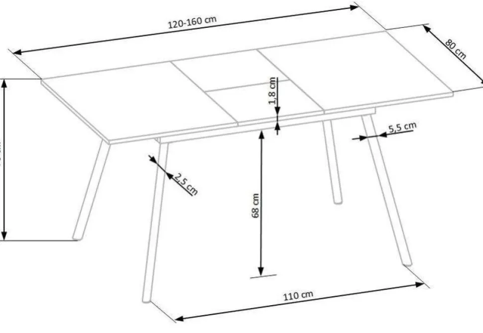 Stół Bonal rozkładany dąb sonoma /