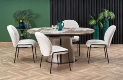 Stół Bonnel rozkładany, beżowy marmur