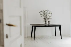 Stół BORD czarny dąb 160/220 x 90 cm nowoczesny