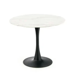 Stół Broma okrągły, marmur/ czarny