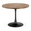 Stół Carmelia okrągły, orzech/ czarny