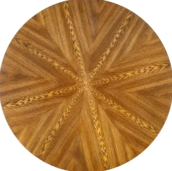 Stół Carmelia okrągły, orzech/ czarny