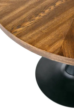 Stół Carmelia okrągły, orzech/ czarny