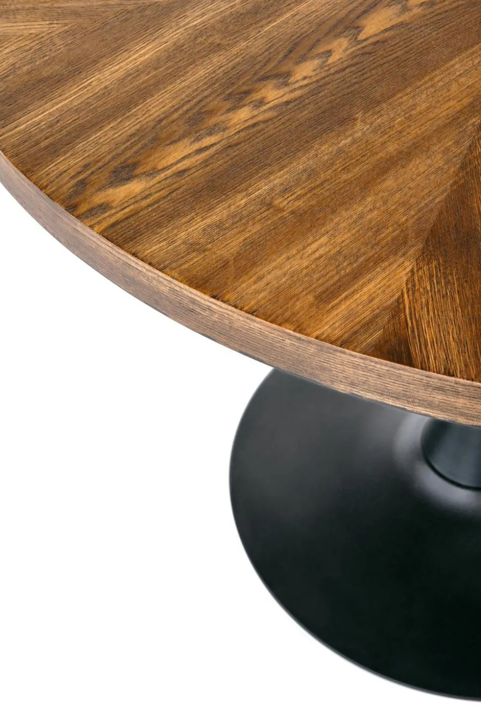 Stół Carmelia okrągły, orzech/ czarny