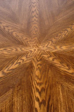 Stół Carmelia okrągły, orzech/ czarny