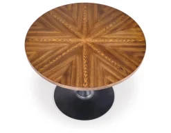 Stół Carmelia okrągły, orzech/ czarny
