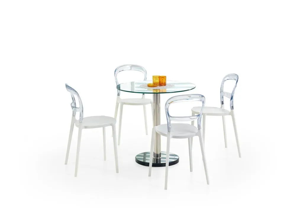 Stół Clever okragły transparentny