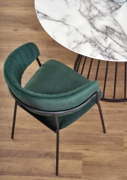 Stół Dabro biały marmur/ czarny