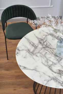 Stół Dabro biały marmur/ czarny