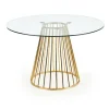 Stół Dabro transparentny/ złoty