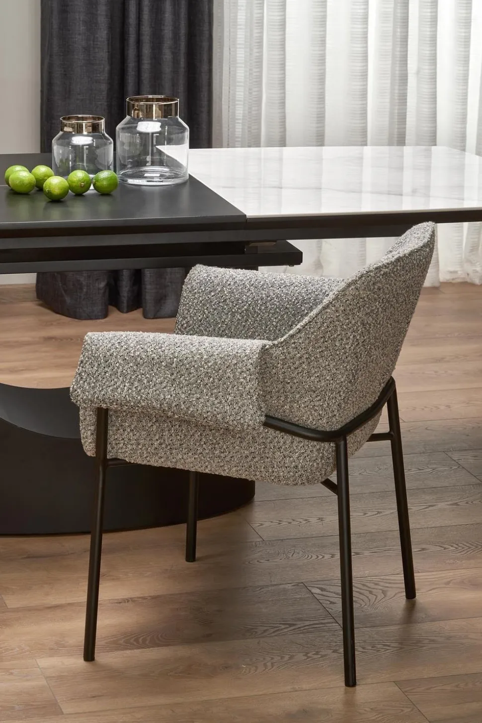 Stół Demin rozkładany, biały marmur