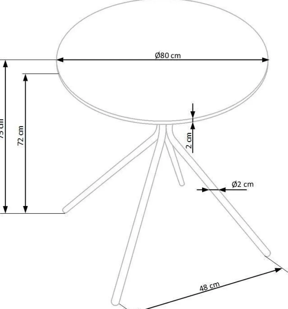 Stół Difo okrągły biały