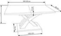 Stół Doran rozkładany dąb złoty/ czarny