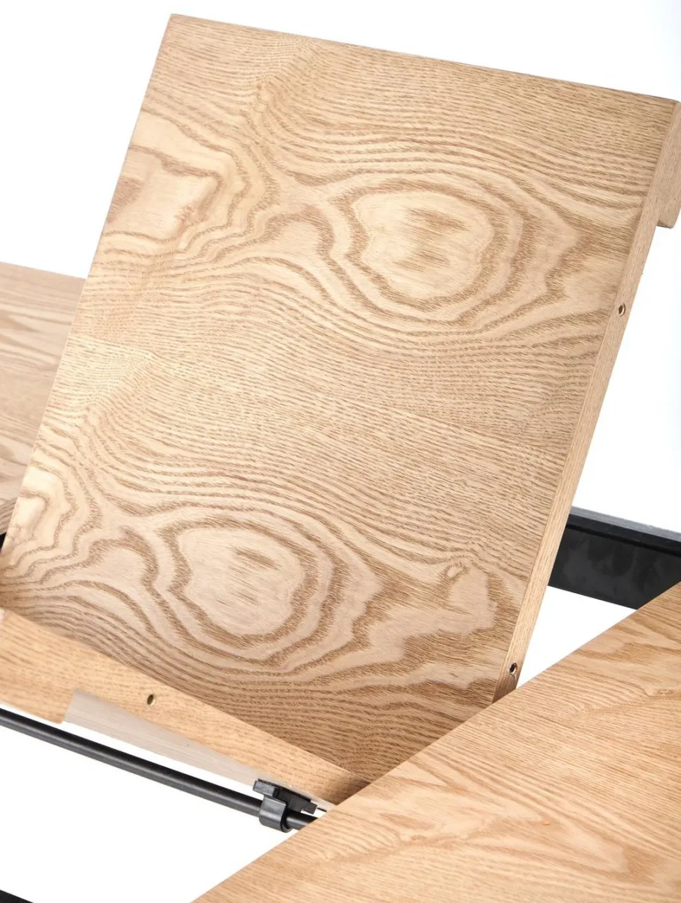 Stół Dovel rozkładany, dąb naturalny/czarny