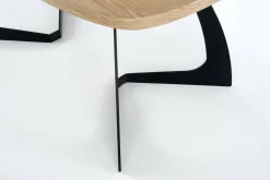 Stół Dovel rozkładany, dąb naturalny/czarny