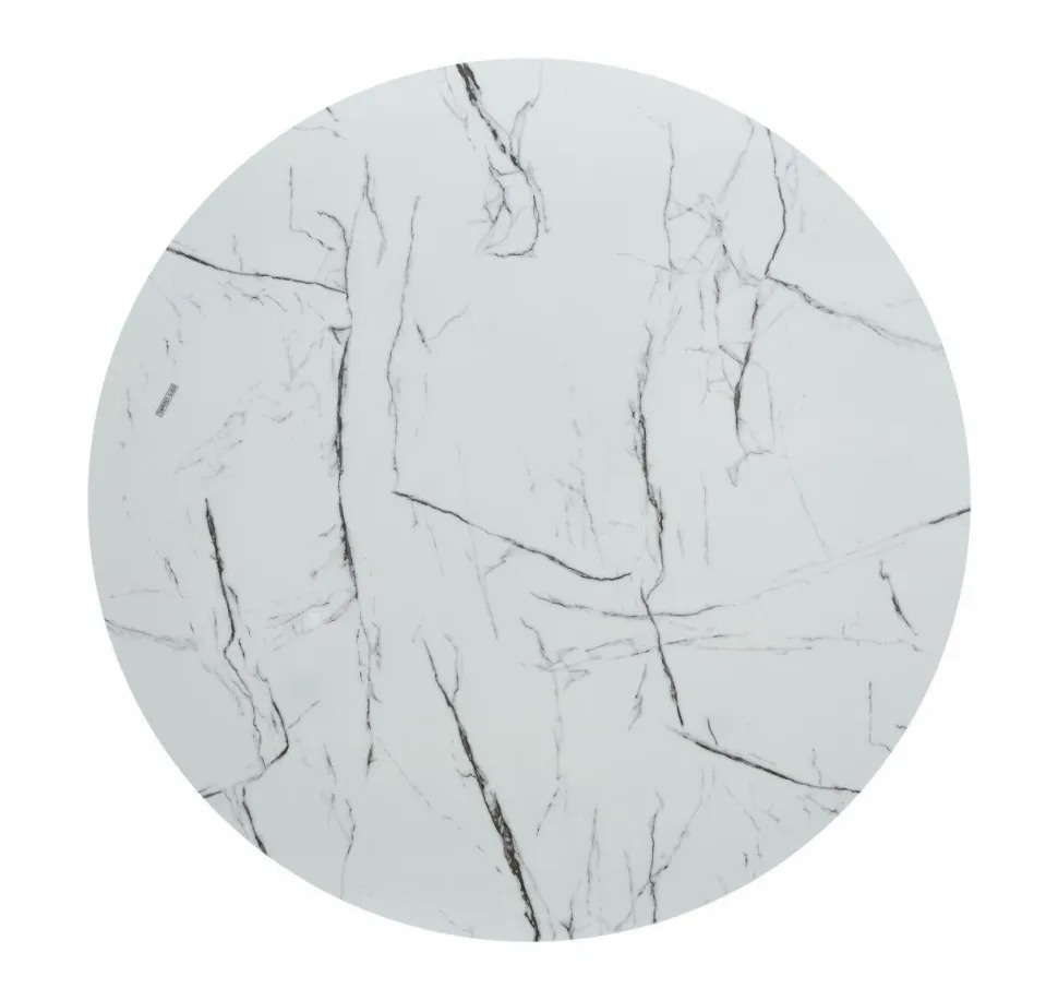 Stół Edward Biały Marmur/Złoto