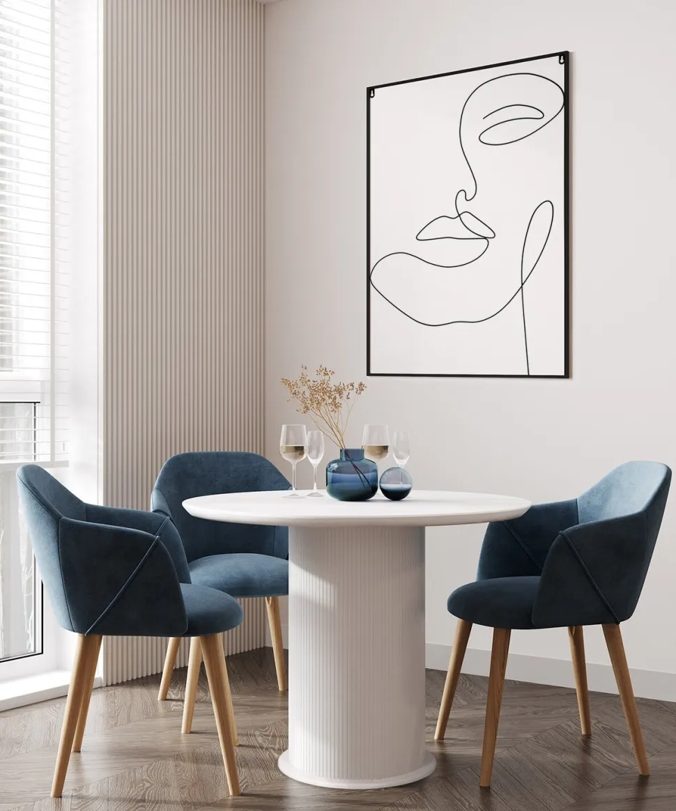 Stół Elia 100cm okrągły biały