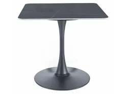 Stół Esmeralda 80x80cm czarny marmur/czarny