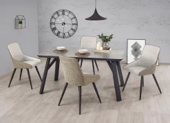 Stół Faxil jasny beton/ czarny