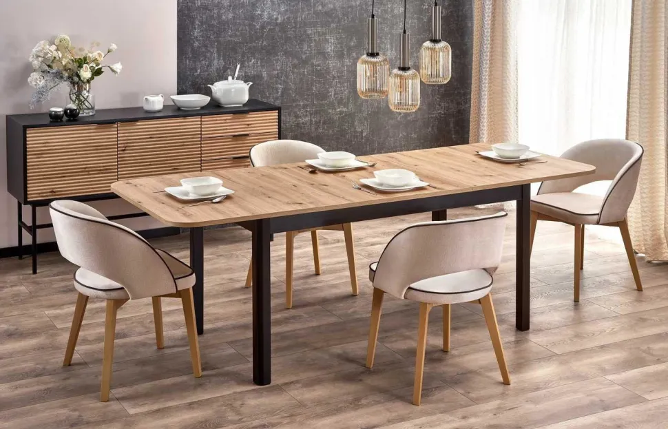 Stół Flora rozkładany, dąb artisan