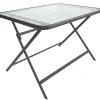 Stół Formentera ze szkła hartowanego szary