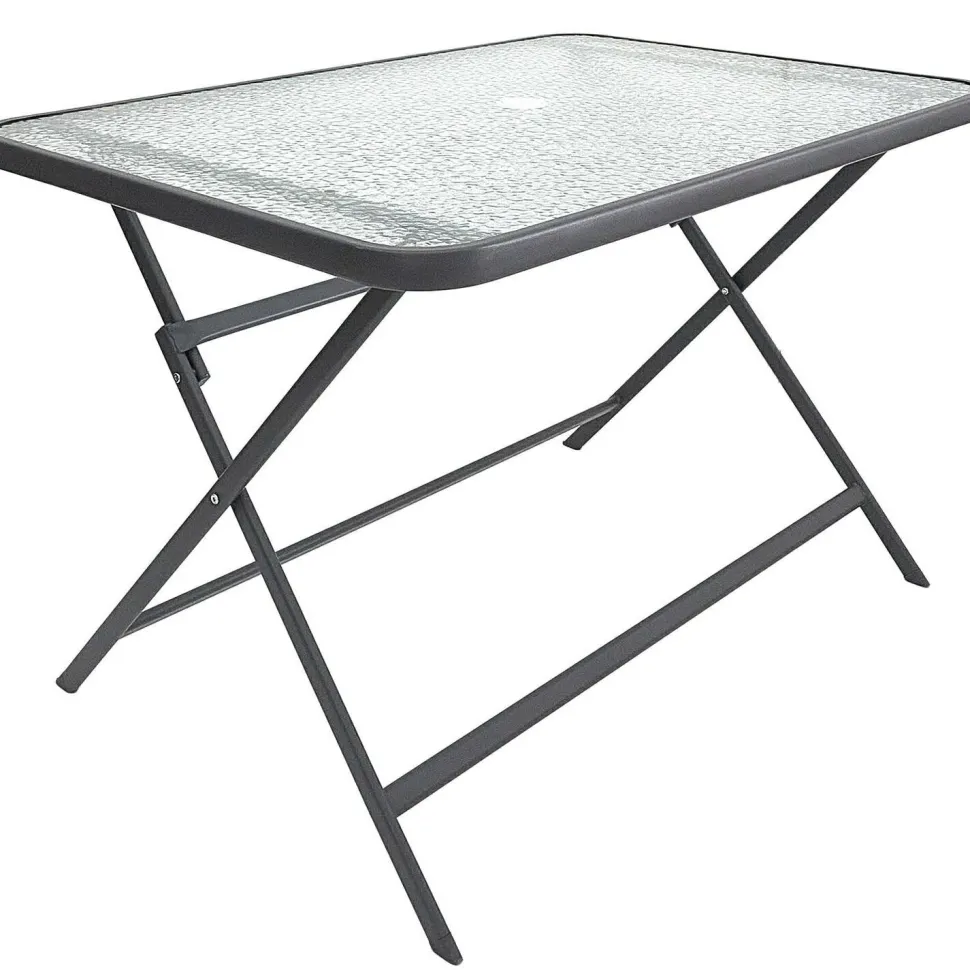 Stół Formentera ze szkła hartowanego szary