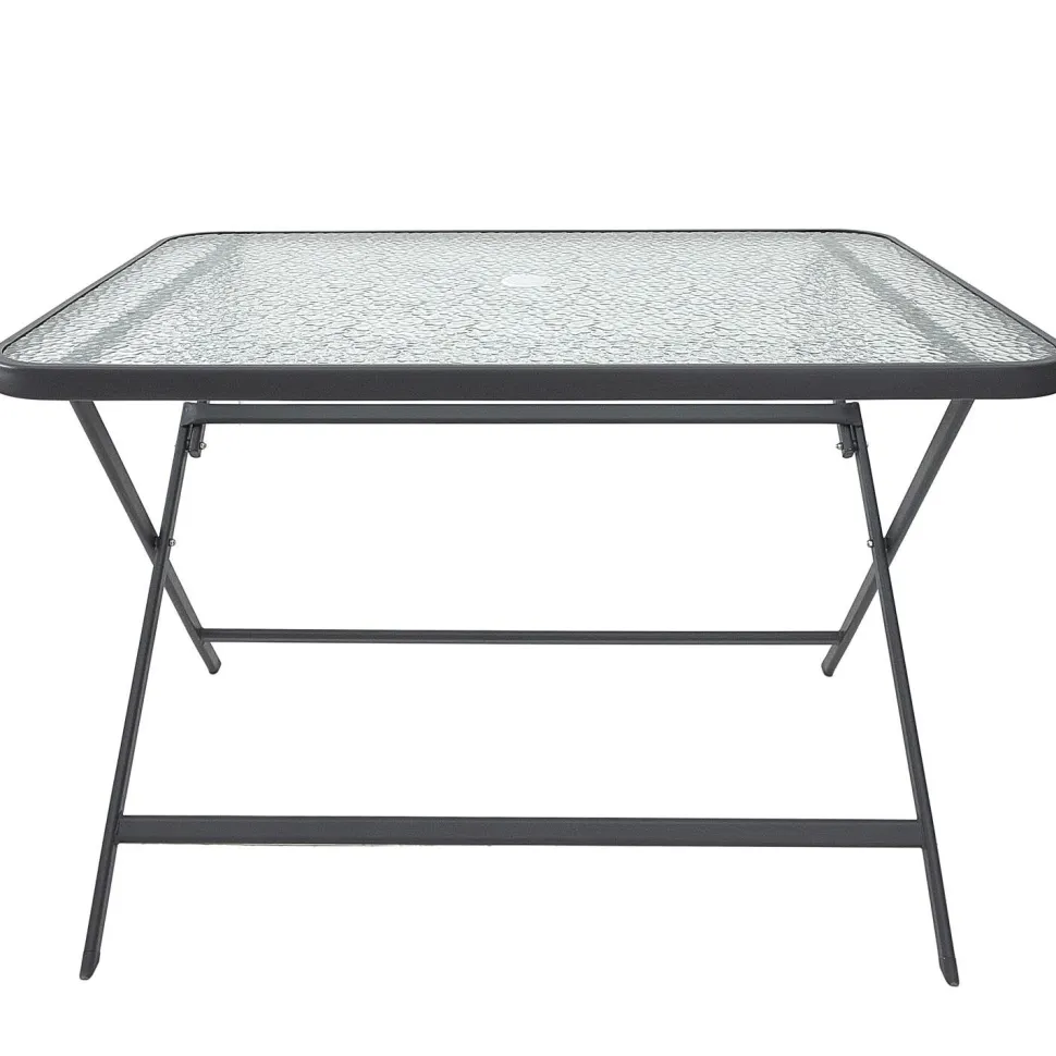 Stół Formentera ze szkła hartowanego szary