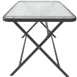 Stół Formentera ze szkła hartowanego szary