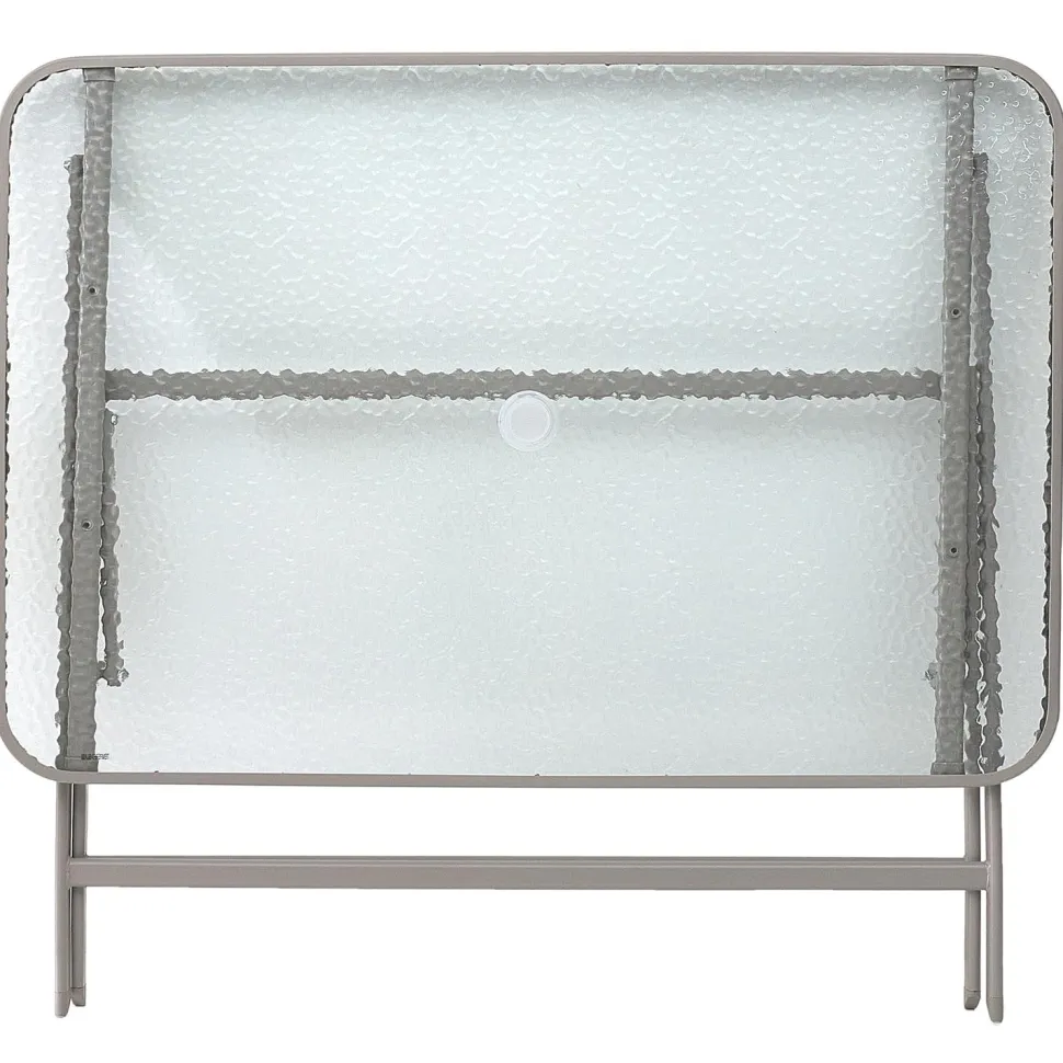 Stół Formentera ze szkła hartowanego beżowy