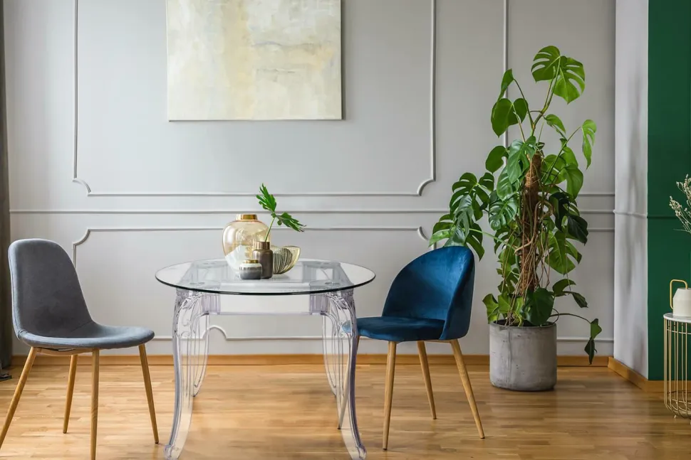 Stół Ghost 80cm transparentny glamour