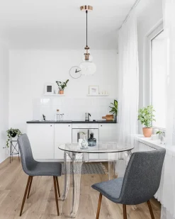 Stół Ghost 80cm transparentny glamour