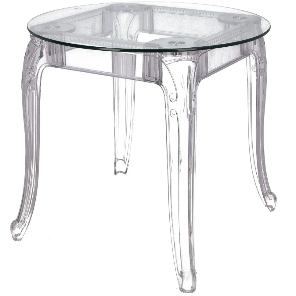 Stół Ghost 80cm transparentny glamour